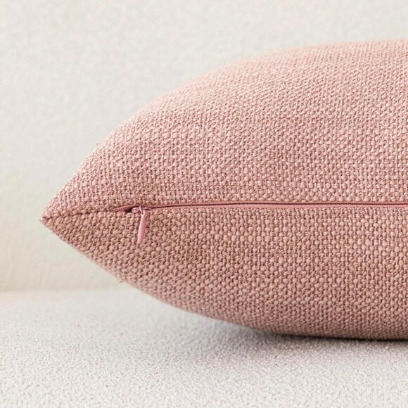 Covers for cushions. Foindtower. 2 piece. Decorative textured 20X20 Dusty Pink. - Picture 3 of 5